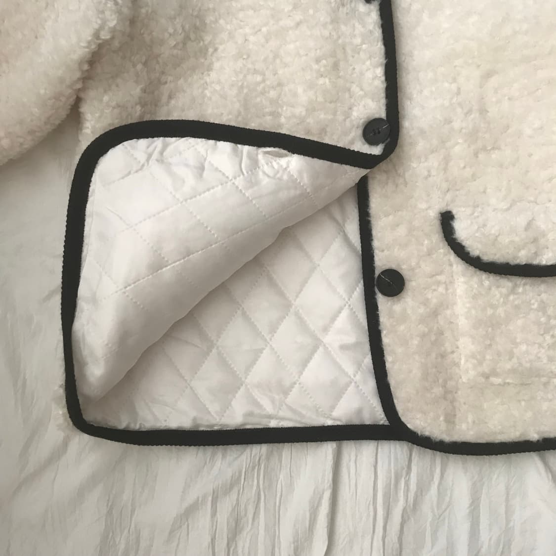 양털 뽀글이 누빔 아우터 상품이미지2