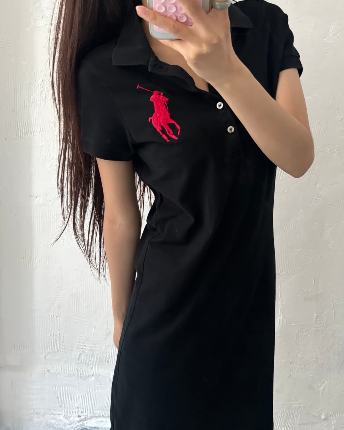 Polo 랄프로렌 우먼 레드빅포니 블랙컬러 PK원피스 상품이미지5