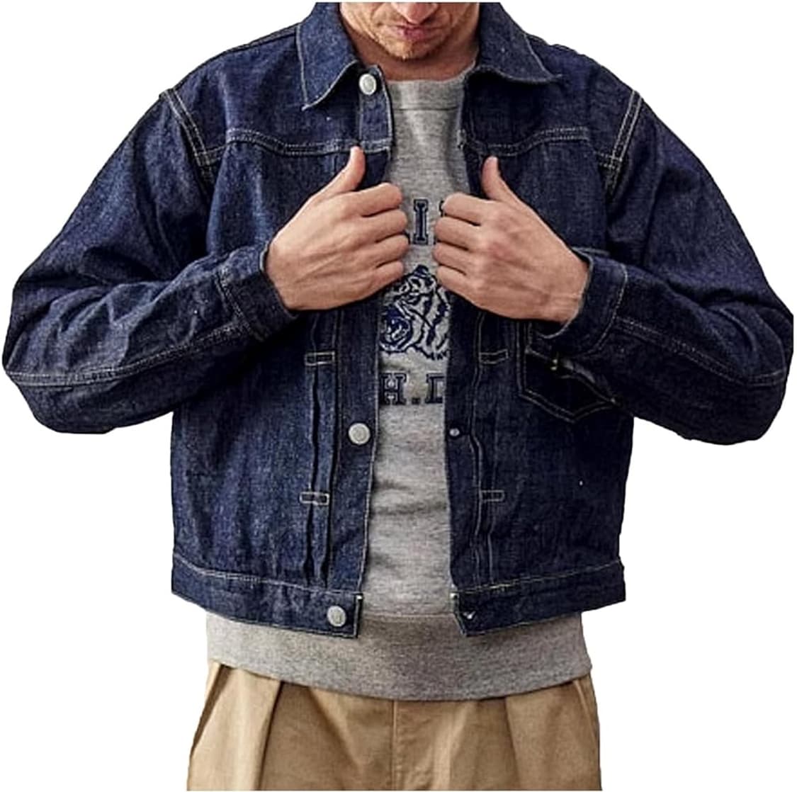 (44/105)1950s 리메인 클로딩 타입1 셀비지 데님자켓 트러커자켓 상품이미지10