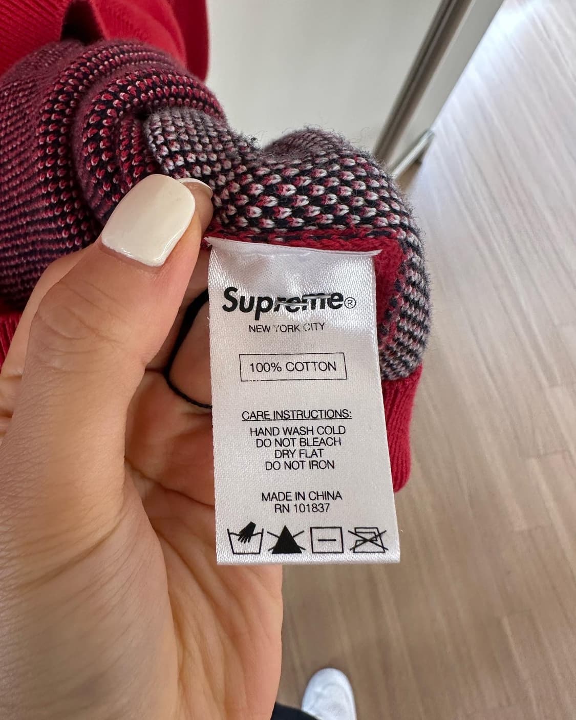 슈프림 핑크펜더 레드 코튼 니트  상품이미지9