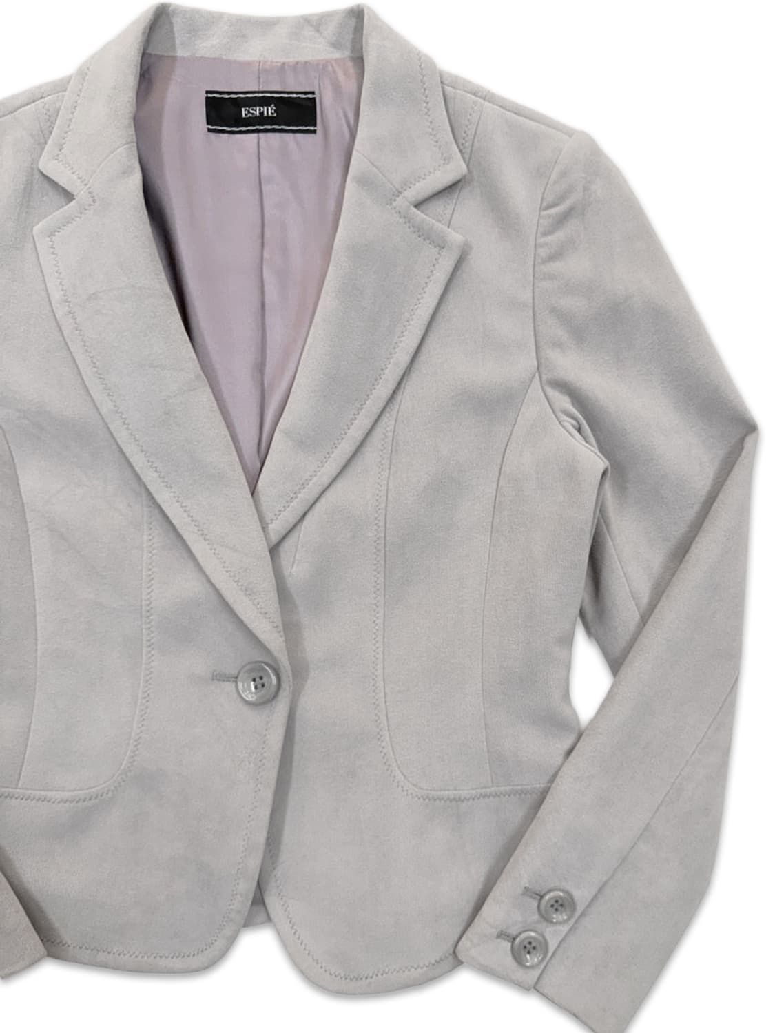 빈티지 Espie 그레이 슬림핏 라인 스웨이드 자켓 상품이미지2