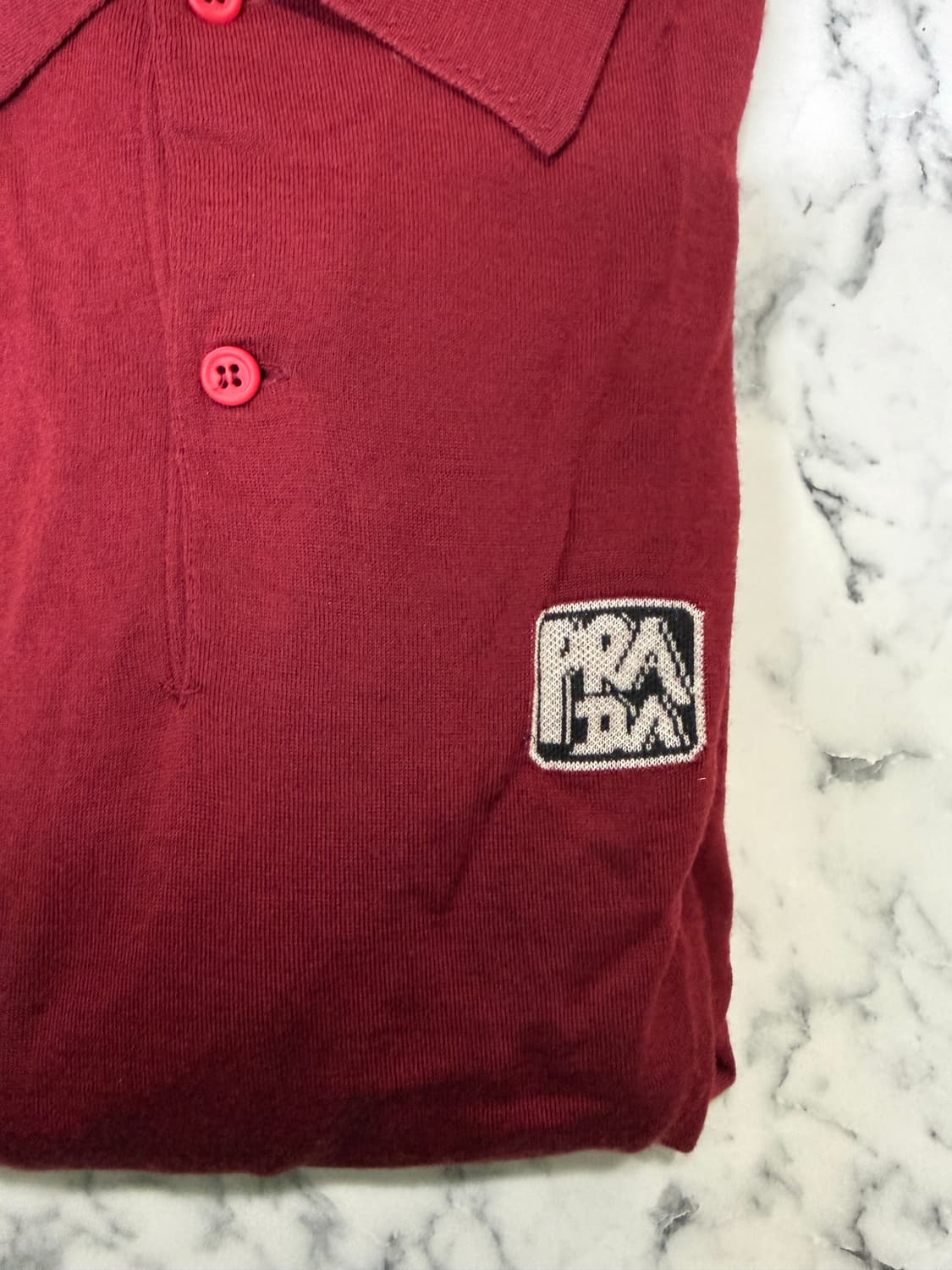 프라다 카라 니트 버건디 상품이미지3