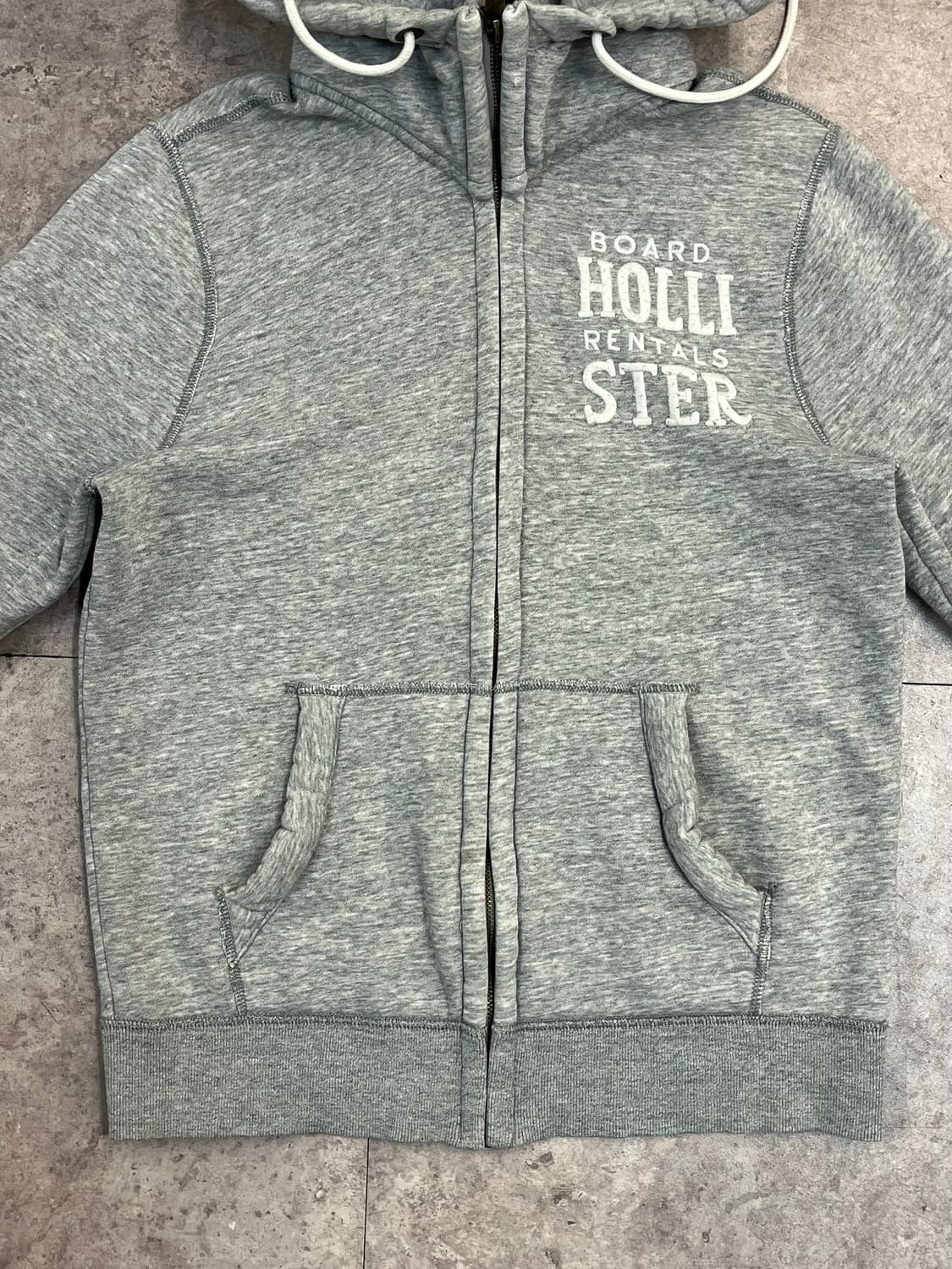 홀리스터 후드집업 그레이 M #csz2655 상품이미지5