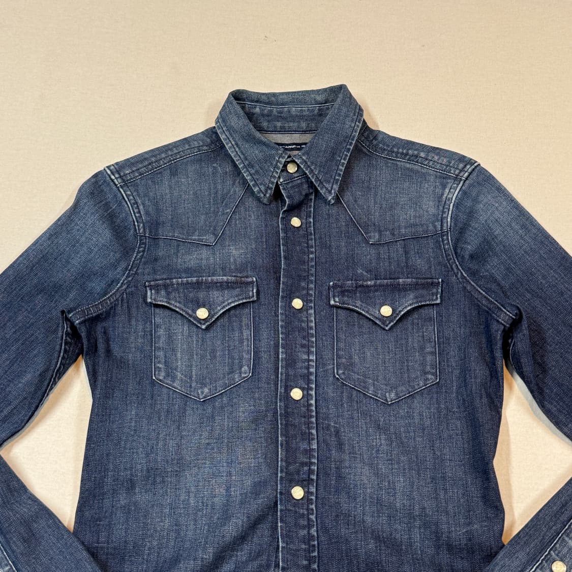 S) 폴로 랄프로렘 청 데님 웨스턴 셔츠 상품이미지3