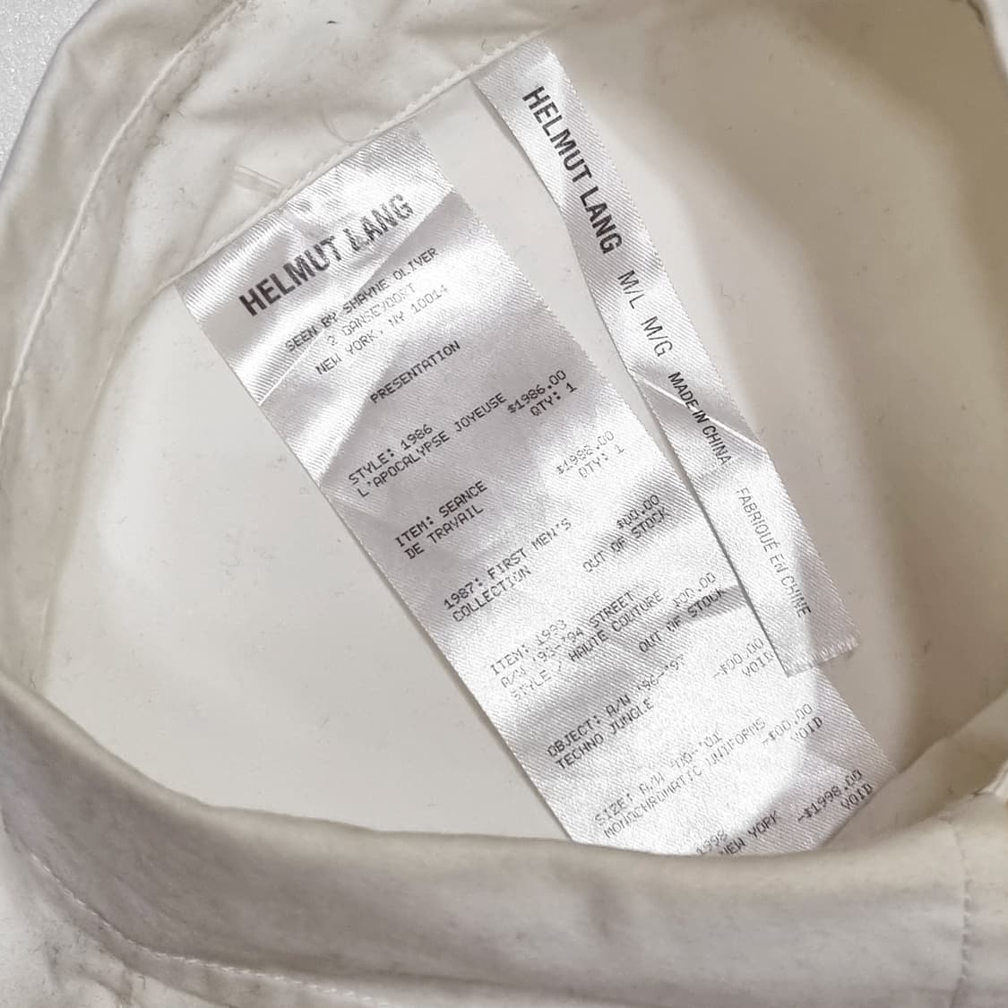 헬무트랭 - 18SS 비즈 로고 셔츠 - 화이트 - L  상품이미지7