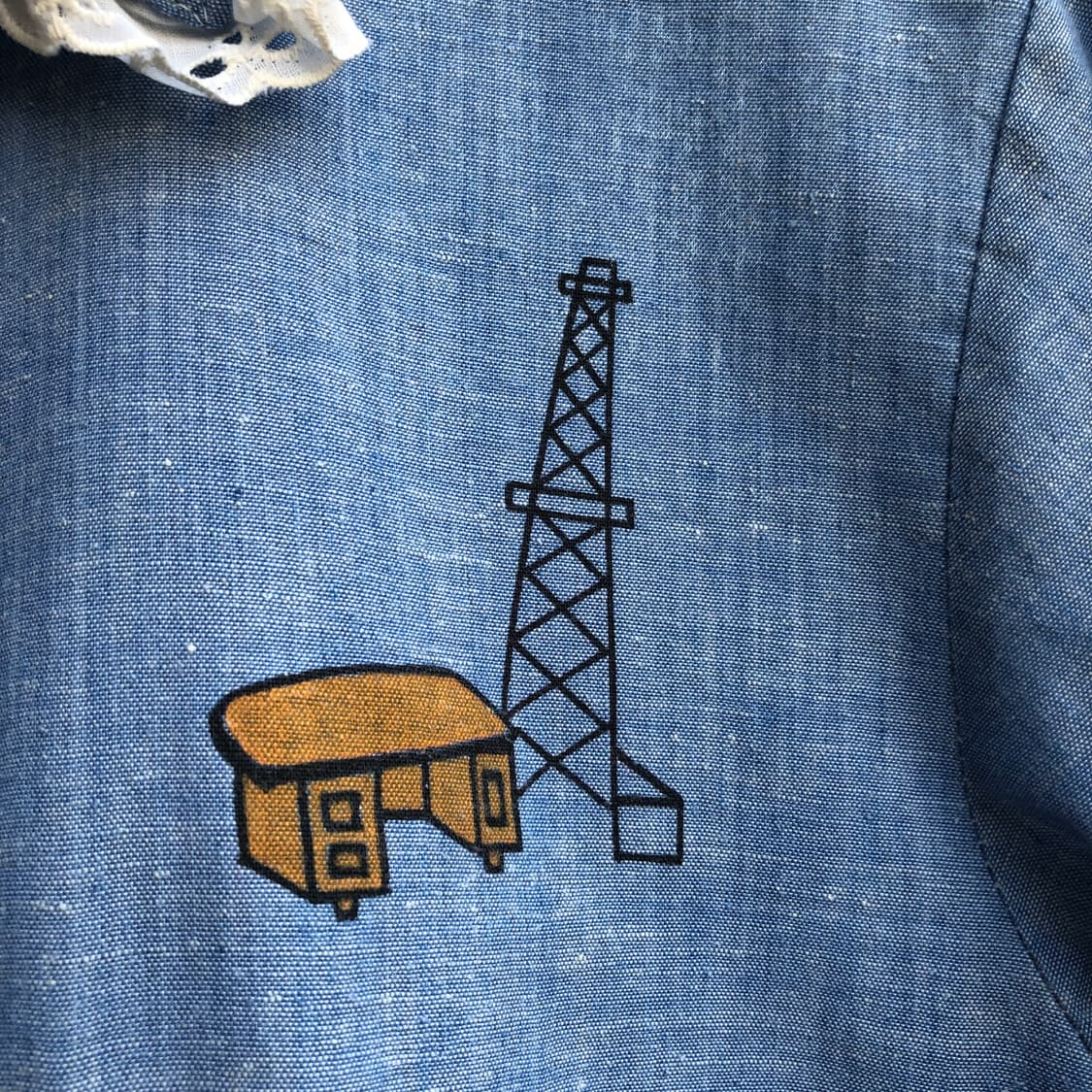 70s Sears chambray shirt-S 상품이미지3