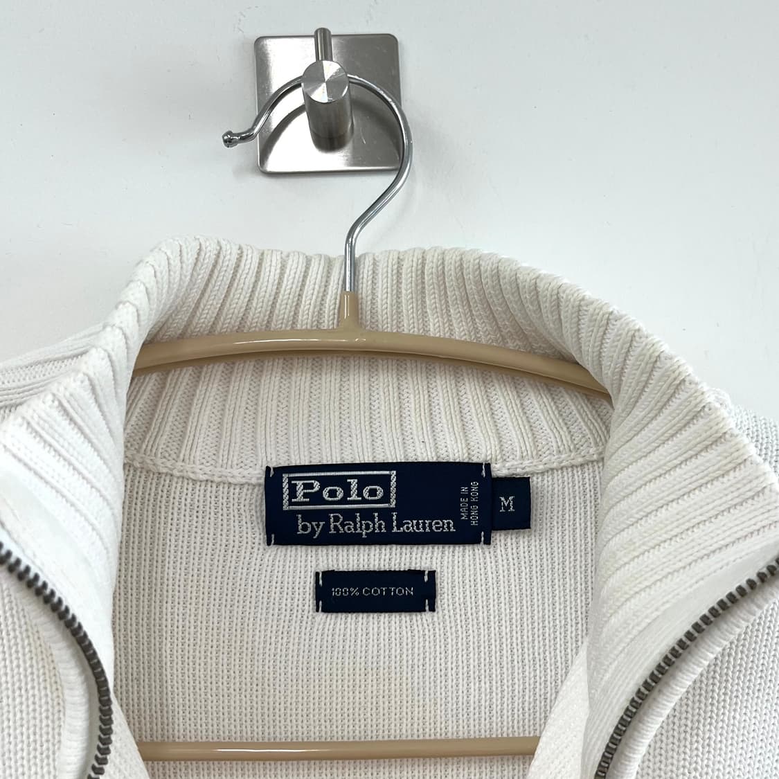 폴로 랄프로렌 네이비 포니 화이트 니트 집업 상품이미지6