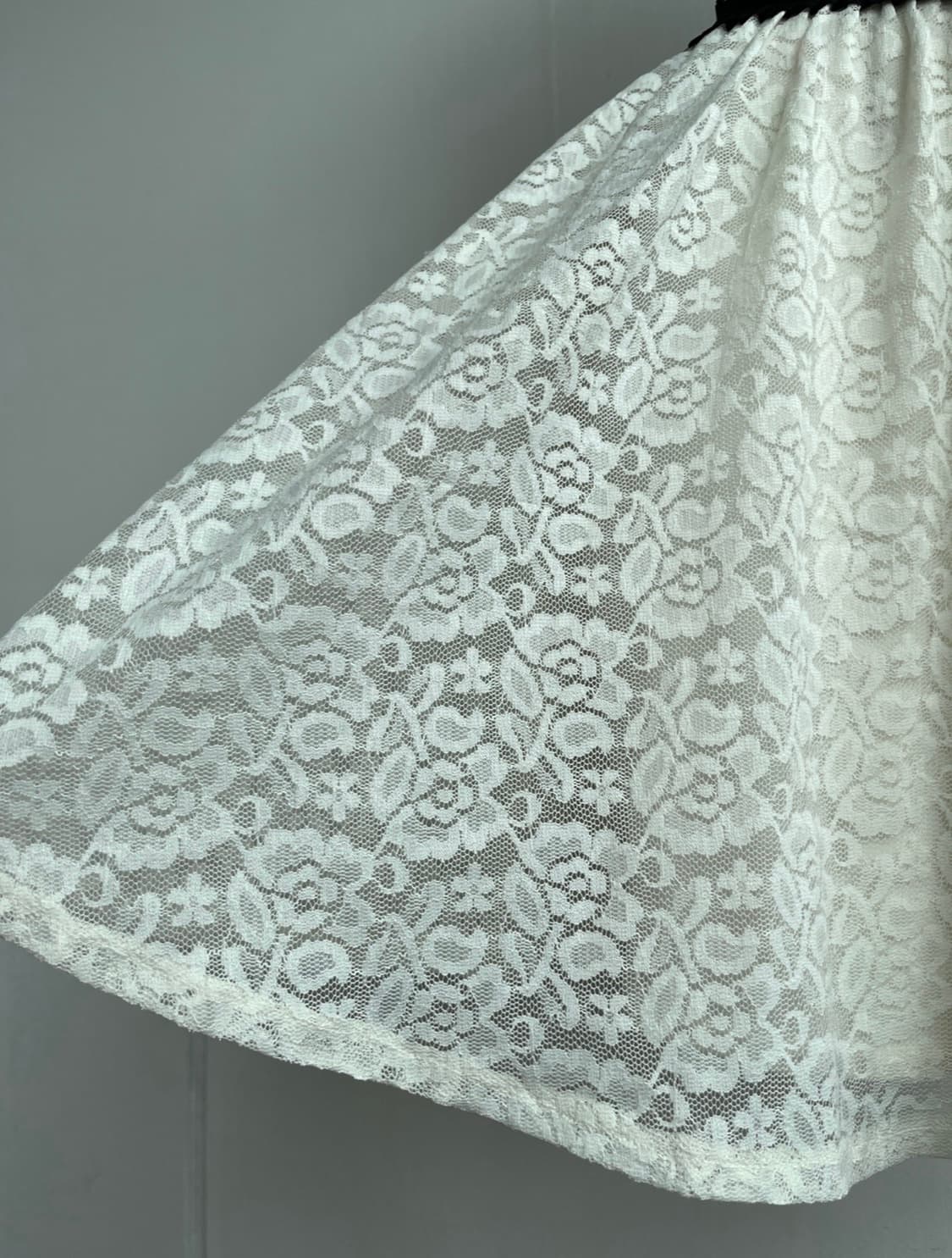 *SALE) GLACIER 아이보리 레이스 A라인 스커트 상품이미지3