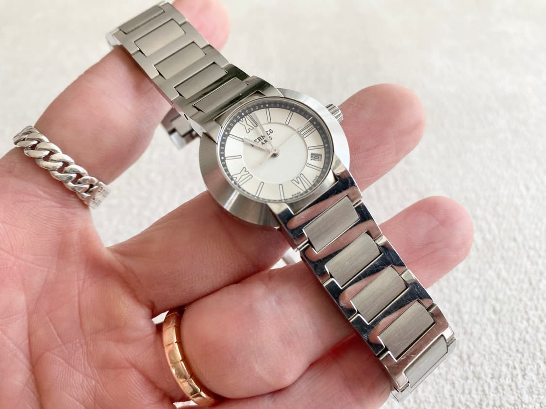 에르메스 노마드 NO1.210 여성용 쿼츠 28mm 화이트 다이얼 스틸 상품이미지4