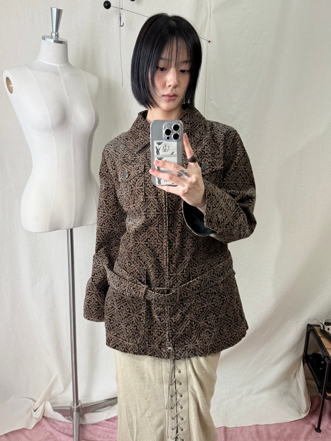 +Rico Hiroko Bis 코듀로이 패턴 자켓 상품이미지1