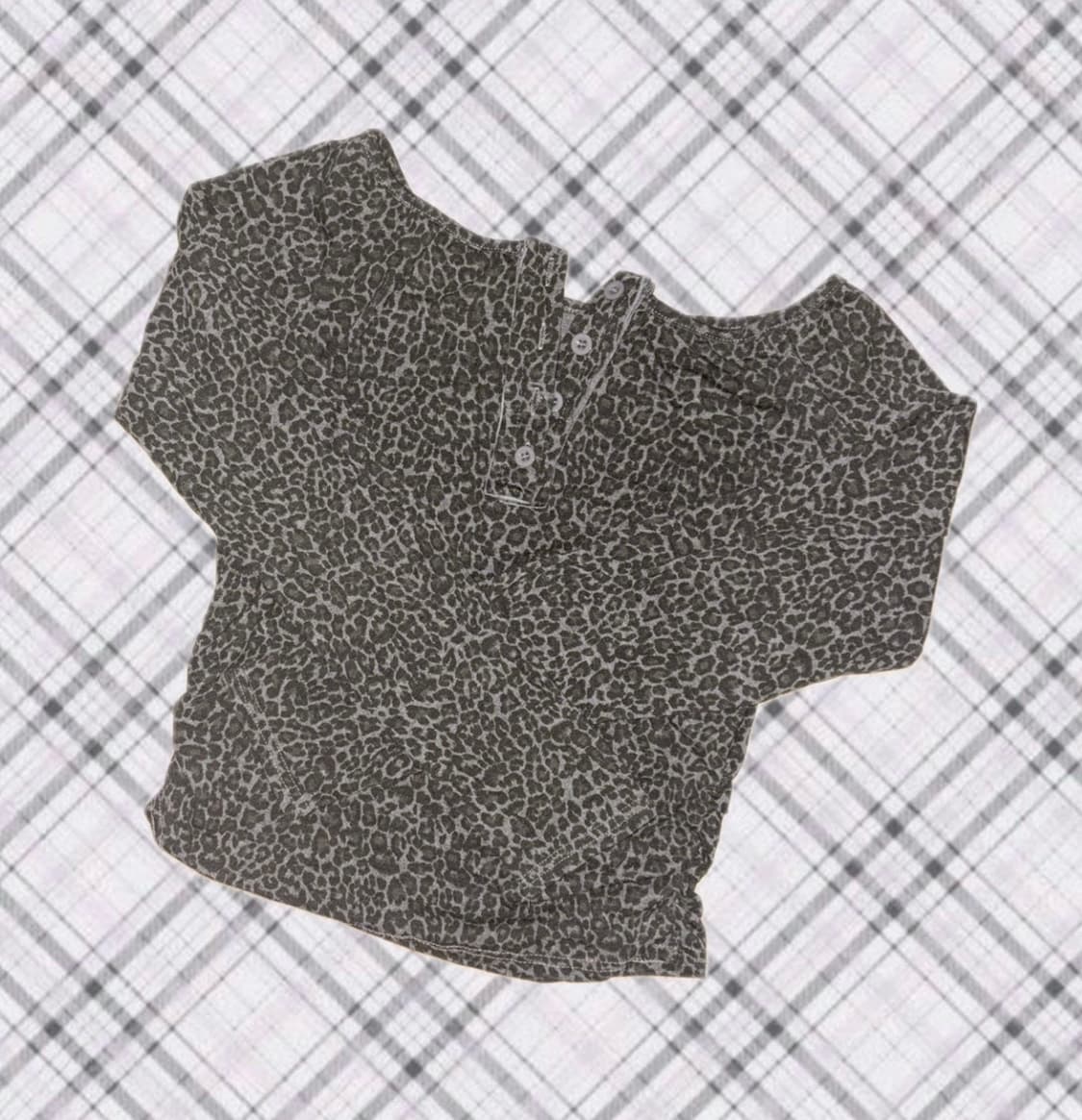갸루 오프숄더 레오파드 호피 티셔츠 상품이미지1