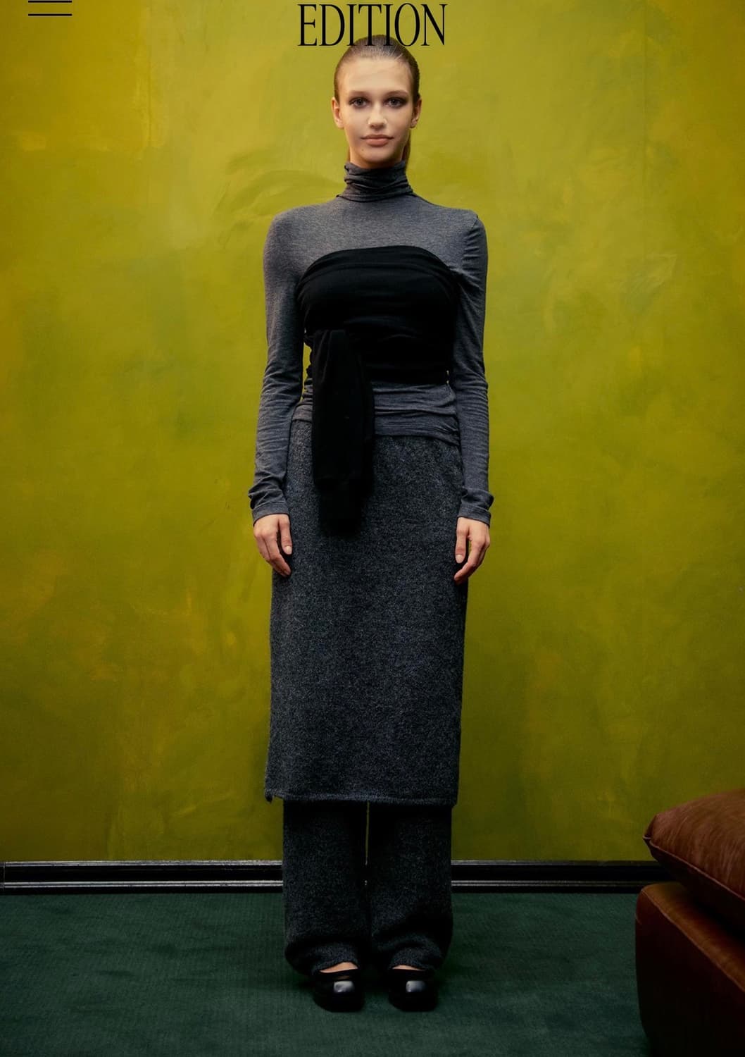 아뜰리에 에디션 Knit Skirt Wrap Pants 상품이미지2