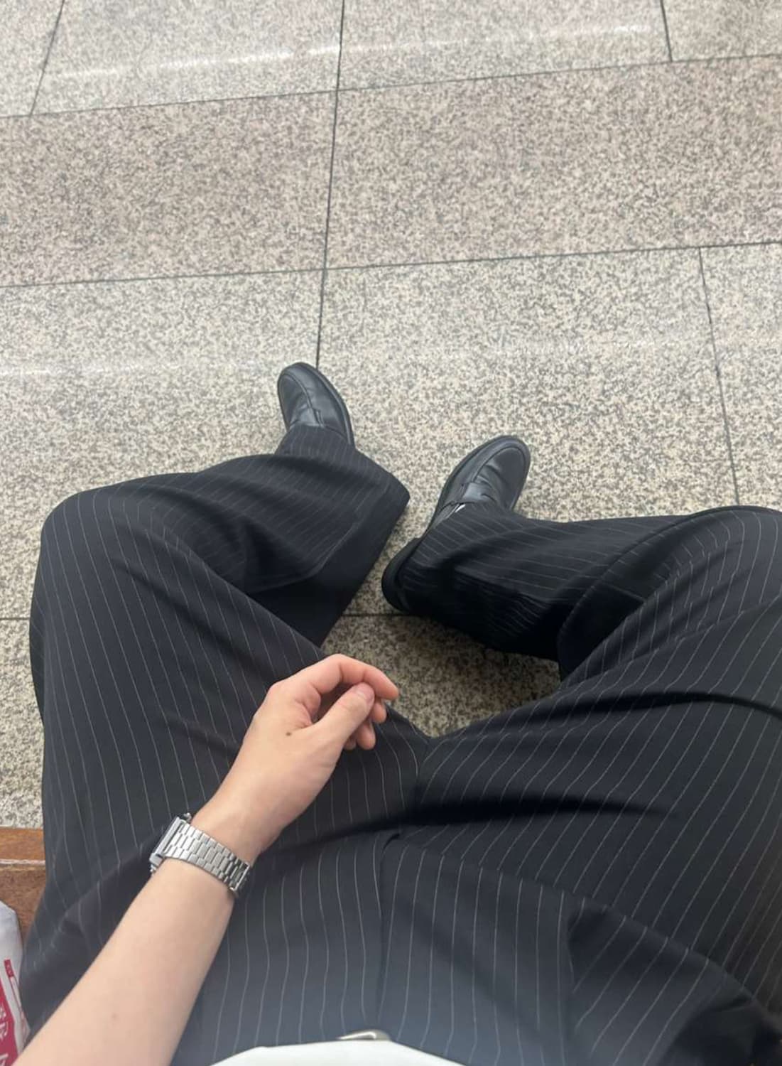 핀터맛 스트라이프 팬츠 상품이미지1