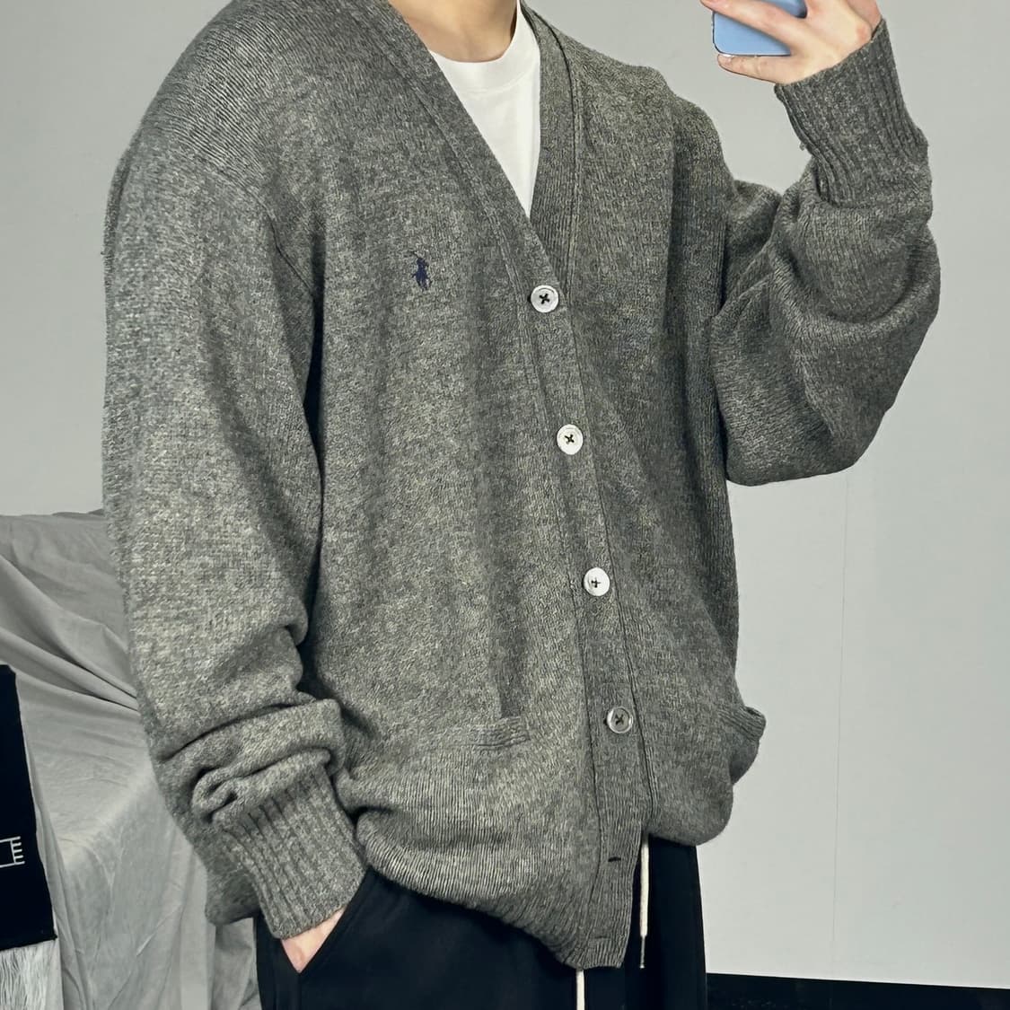 폴로 랄프로렌 포니 램스울 니트 가디건 XL  상품이미지1