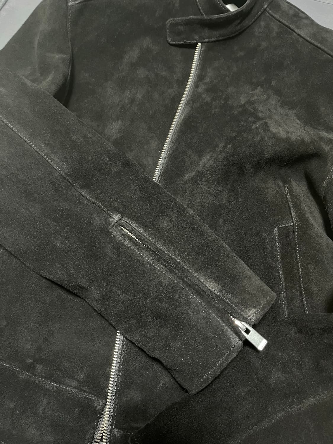 토니웩 스웨이드 레이서 자켓 블랙 M 상품이미지7