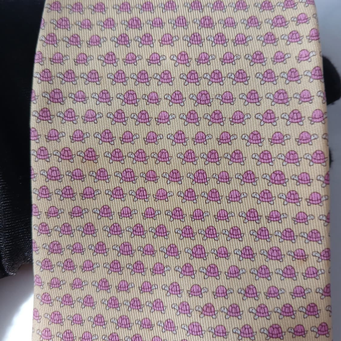 페라가모 실크 거북이 모티브 넥타이 8.7cm A+등급 A19665 상품이미지7