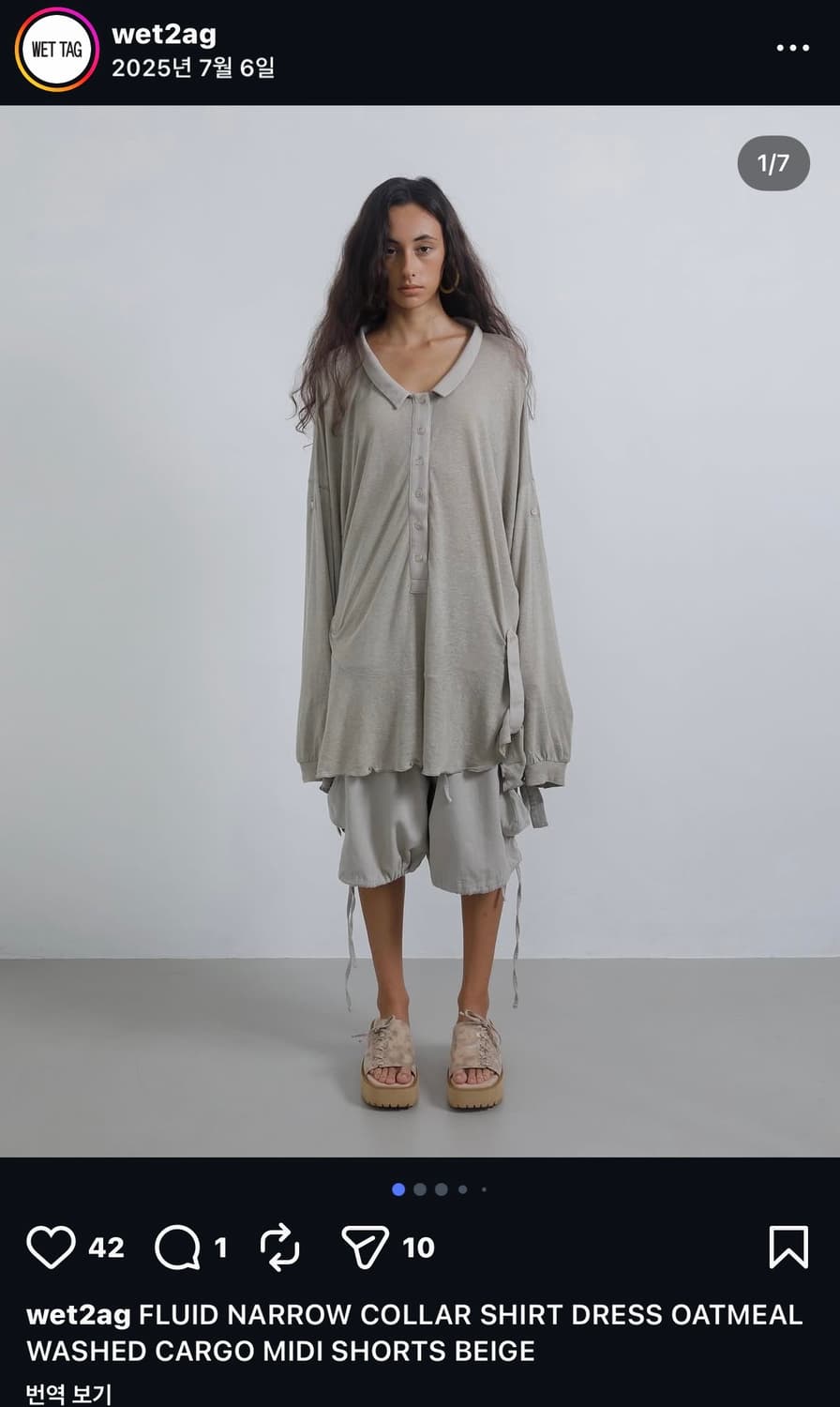 웻태그 WASHED CARGO MIDI SHORTS 상품이미지2
