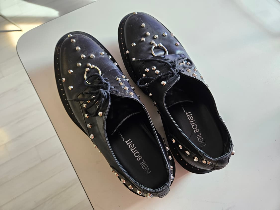 닐바렛 스터드 장식 레더 신발 상품이미지6