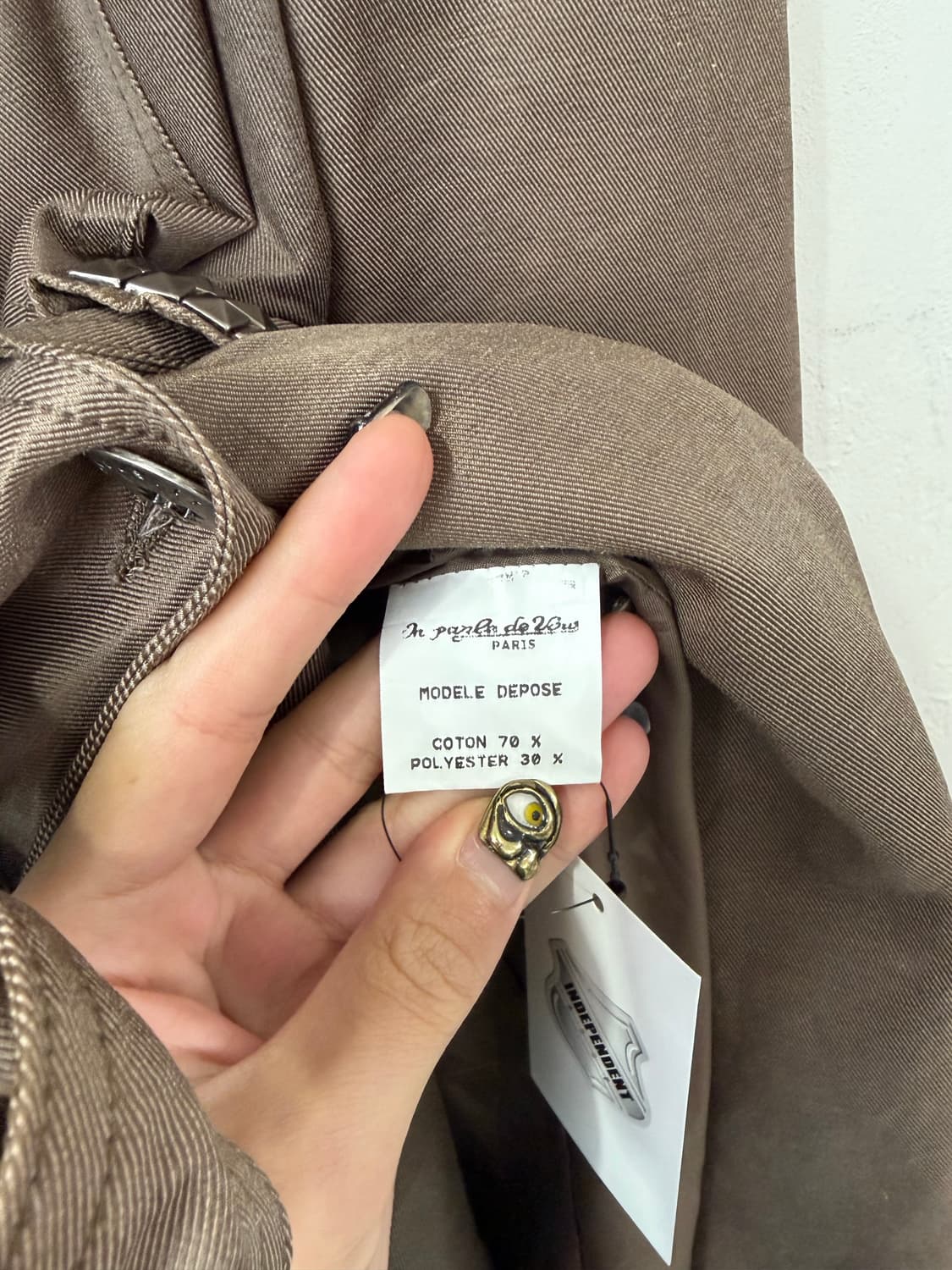 On Parle de Vous PARIS 코티드 트렌치 코트 상품이미지6