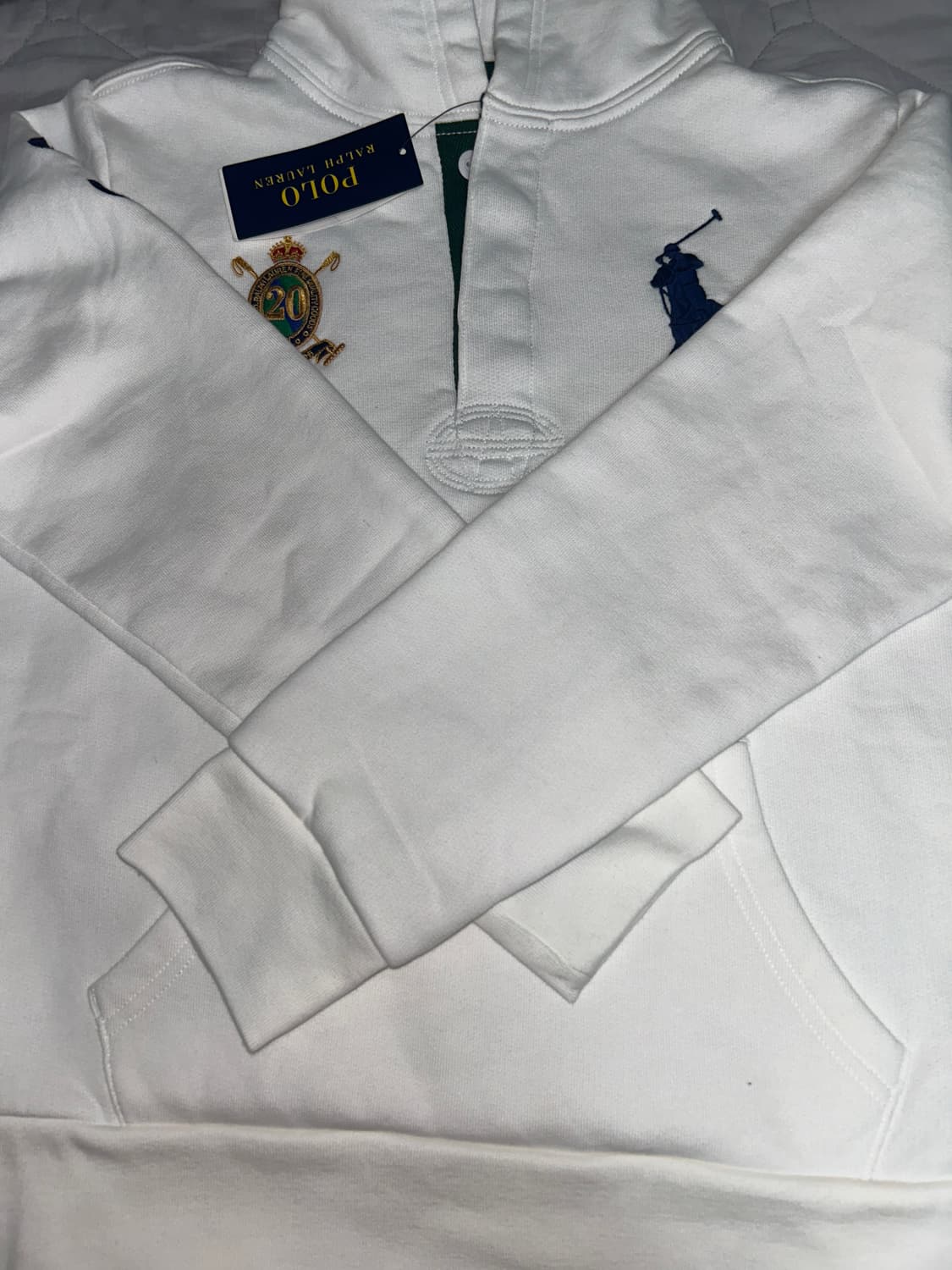 폴로 랄프로렌 보이즈 빅포니 크레스트 후드티 화이트 20주년 상품이미지3