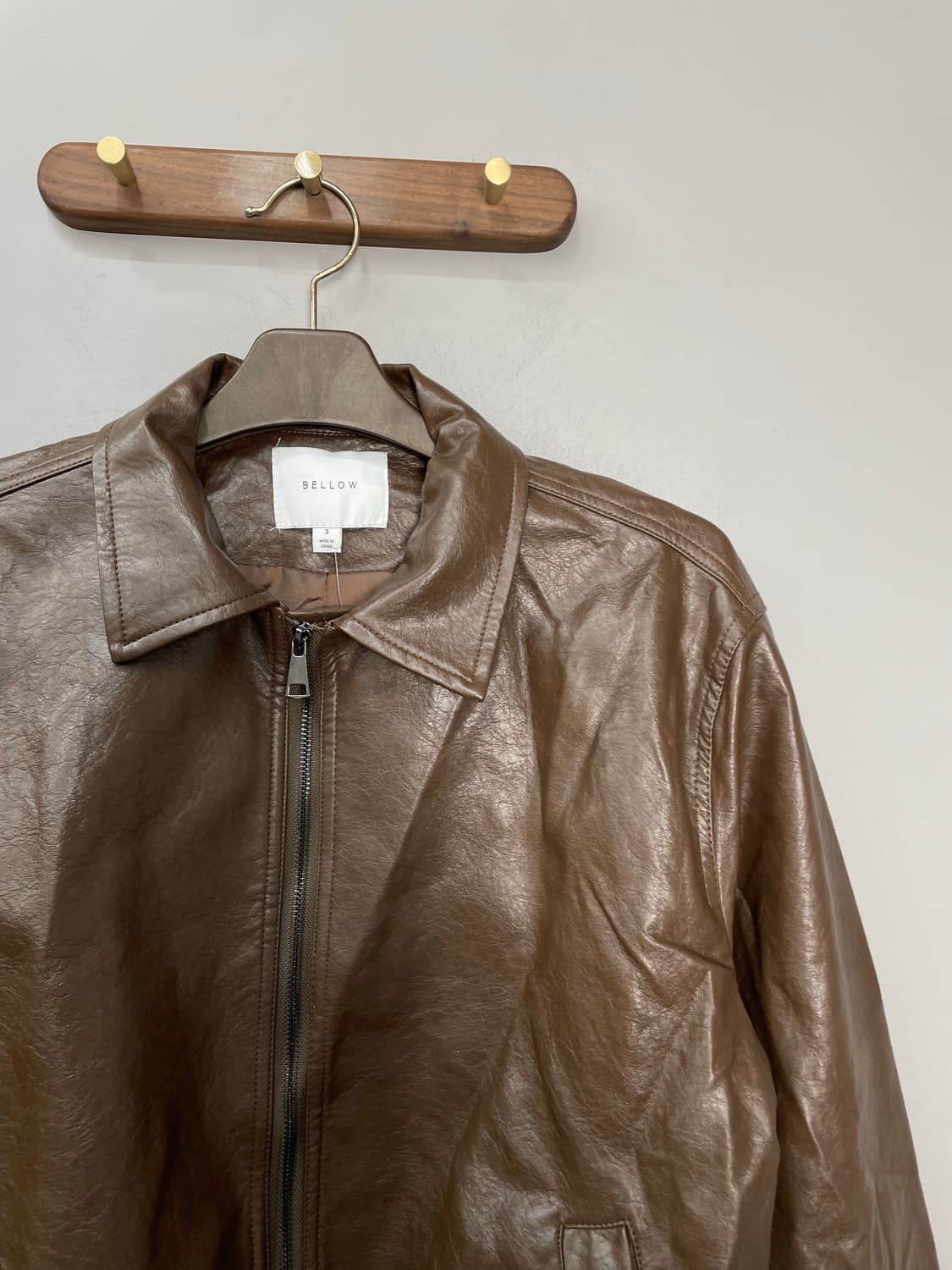 빈티지 투웨이 브라운 레더 자켓 H1699 상품이미지3