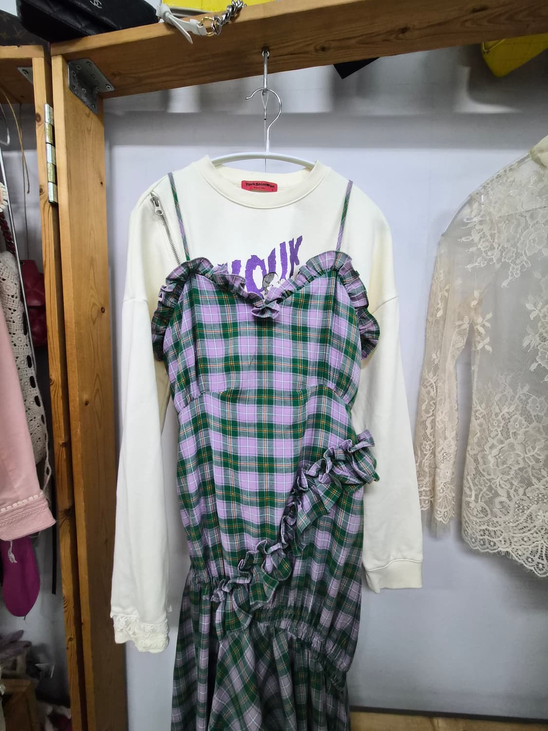 올리브데 올리브 언발 프릴 원피스 상품이미지4