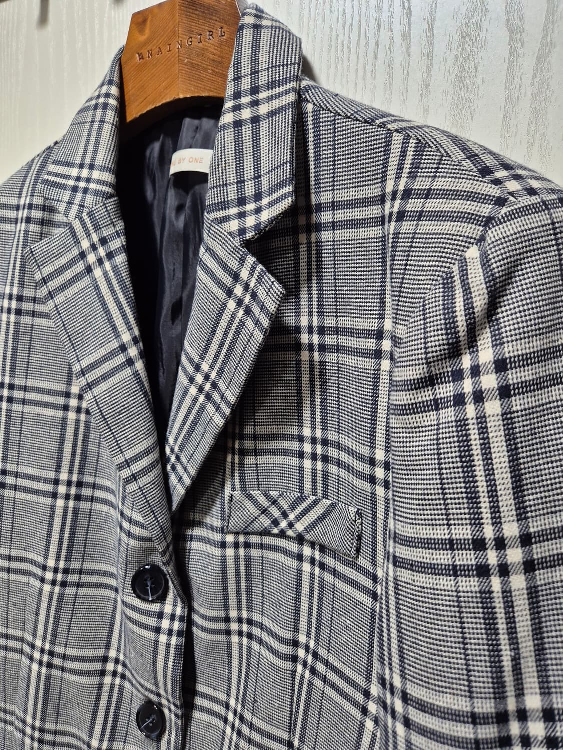 빈티지 체크 패턴 자켓 상품이미지8