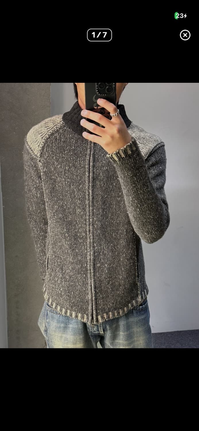 아르마니 익스체인지 울 니트집업 상품이미지1