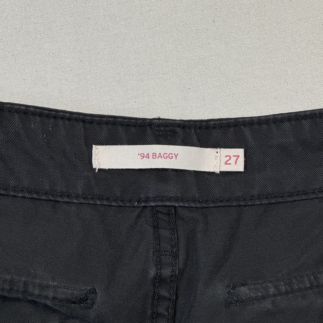 28inch) 리바이스 블랙 배기 카고 팬츠 면바지 상품이미지6