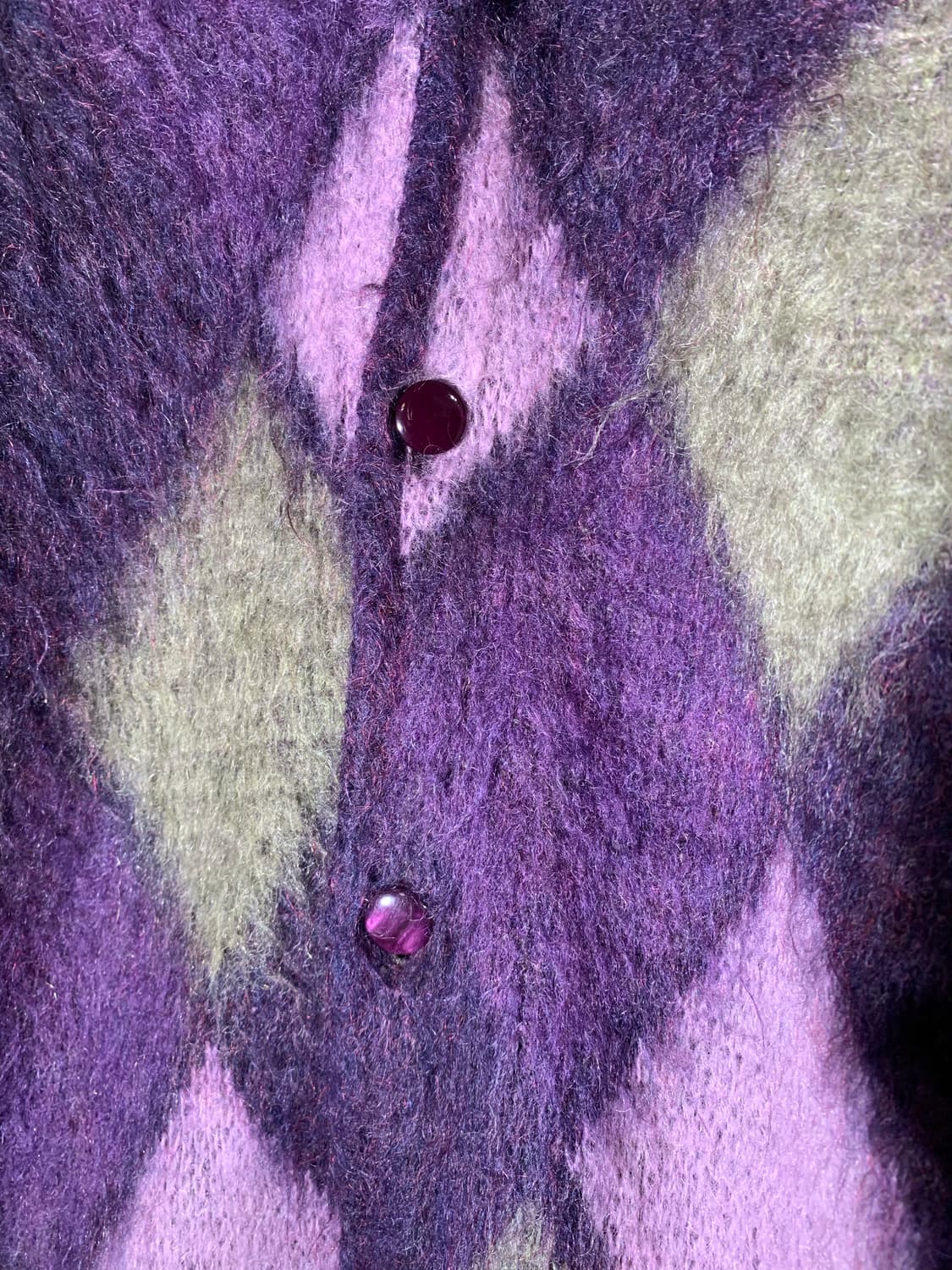 니들스 아가일 패턴 모헤어 가디건 상품이미지6