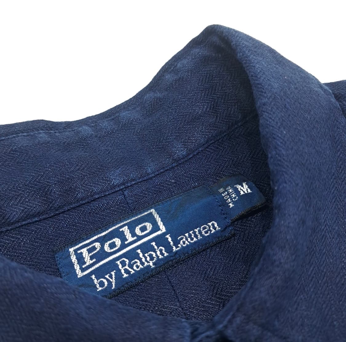M 폴로 랄프로렌 로얄네이비 밀리터리 린넨 긴팔 셔츠 남방 상품이미지4