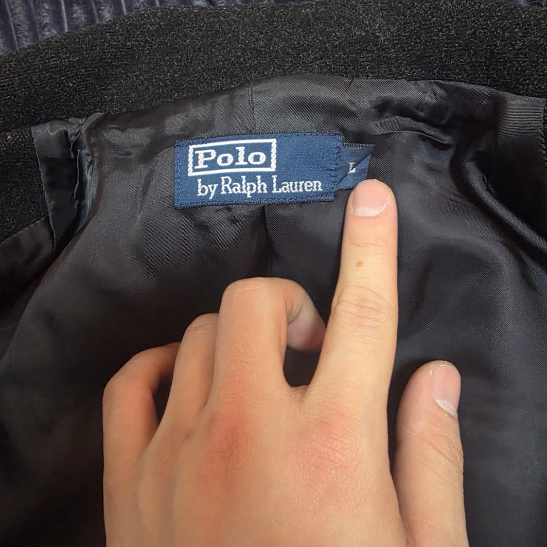 폴로 울100 아카데미 피코트 블랙 L(105) 상품이미지4