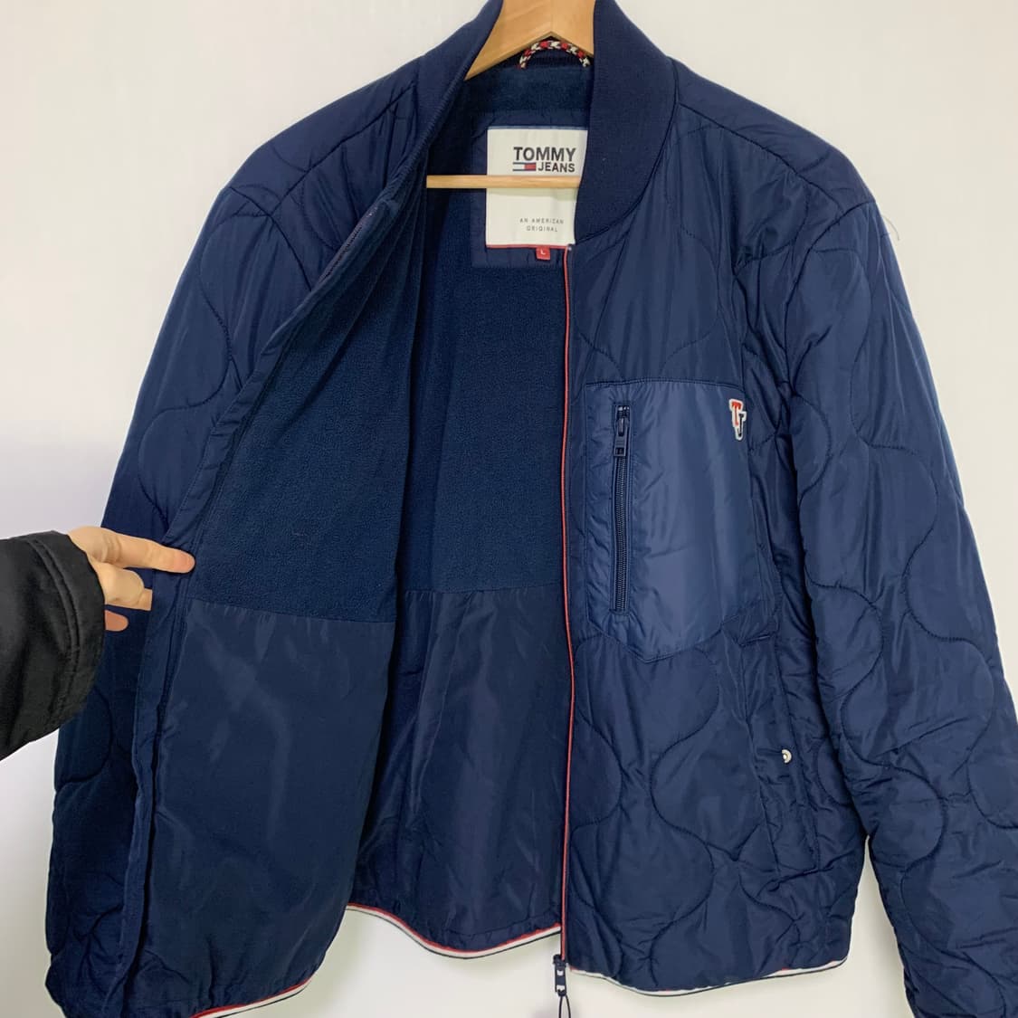 타미진스 타미힐피거 네이비 퀼팅 점퍼 L 남녀공용 상품이미지4