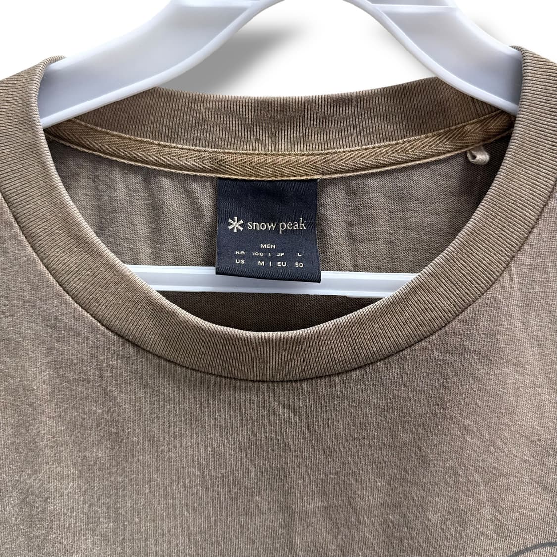 [L] 스노우피크 브라운카키 반팔티셔츠 상품이미지5