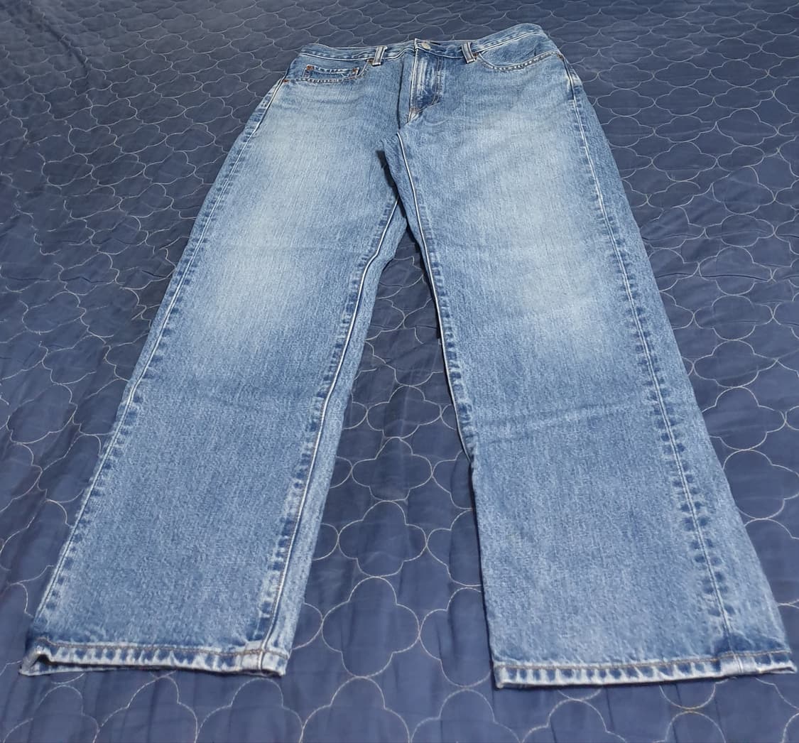 유니클로 진스 워싱 데님팬츠 중청 (32) 상품이미지1