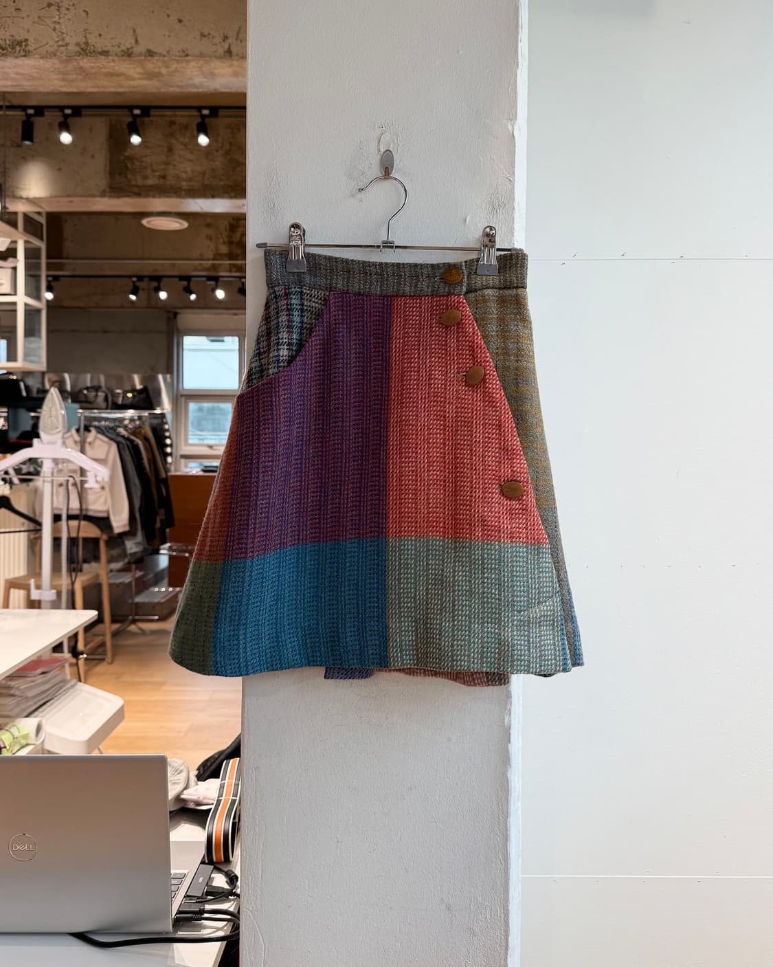 비비안웨스트우드 멀티컬러 체크 울 미니스커트  상품이미지2