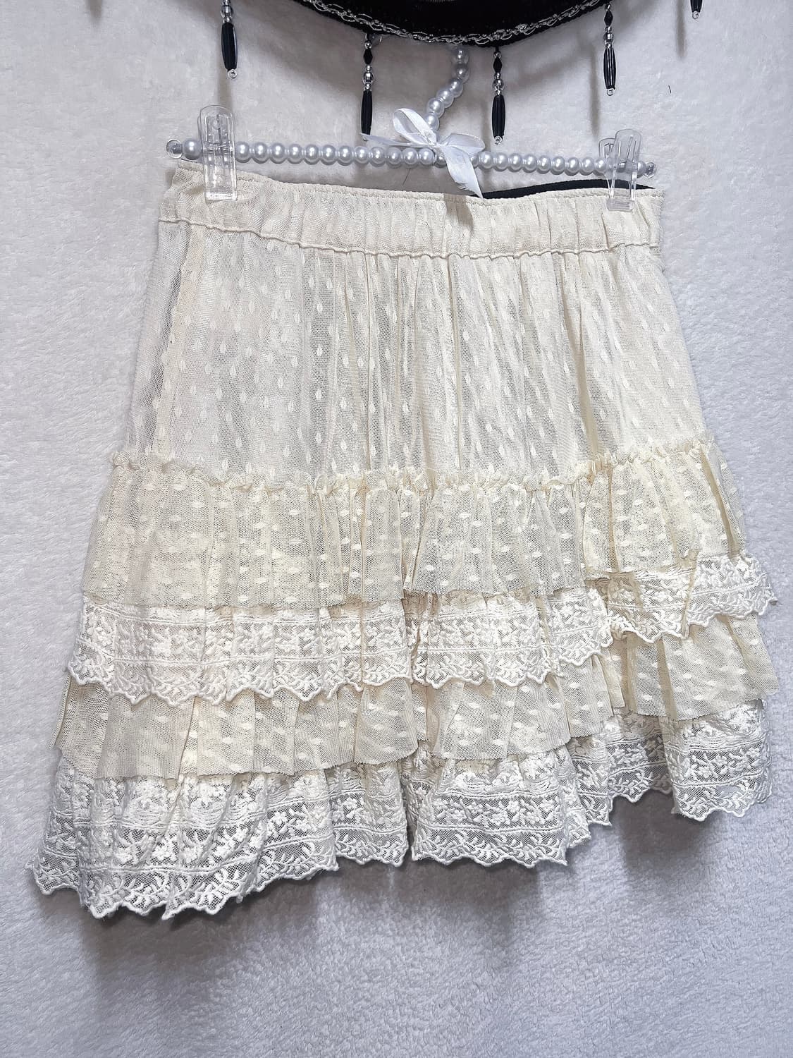 안나수이 라떼갸루 로걀 호피 하트 프릴 튜튜 도트 샤스커트 캉캉치마 양면 상품이미지5