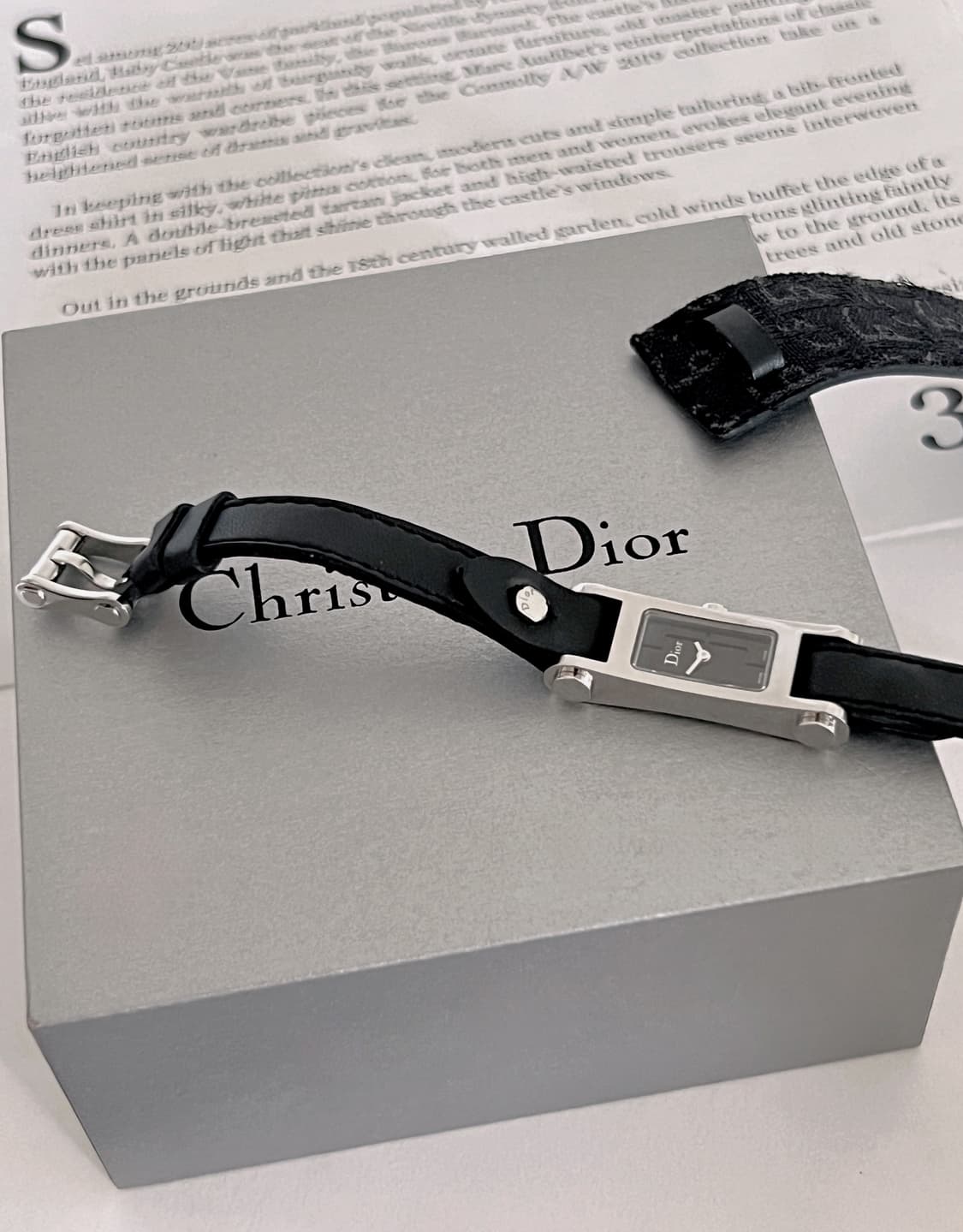 Christian Dior 블랙 다이얼 렉탱글 디올 시계  상품이미지7