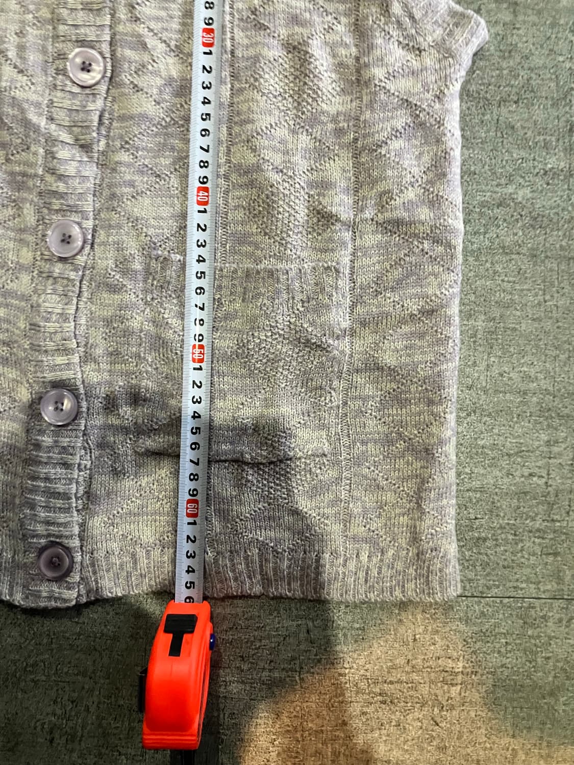 일본빈티지 Wlocra 하구미모리걸 할메카지 니트양털베스트 퍼플 상품이미지4