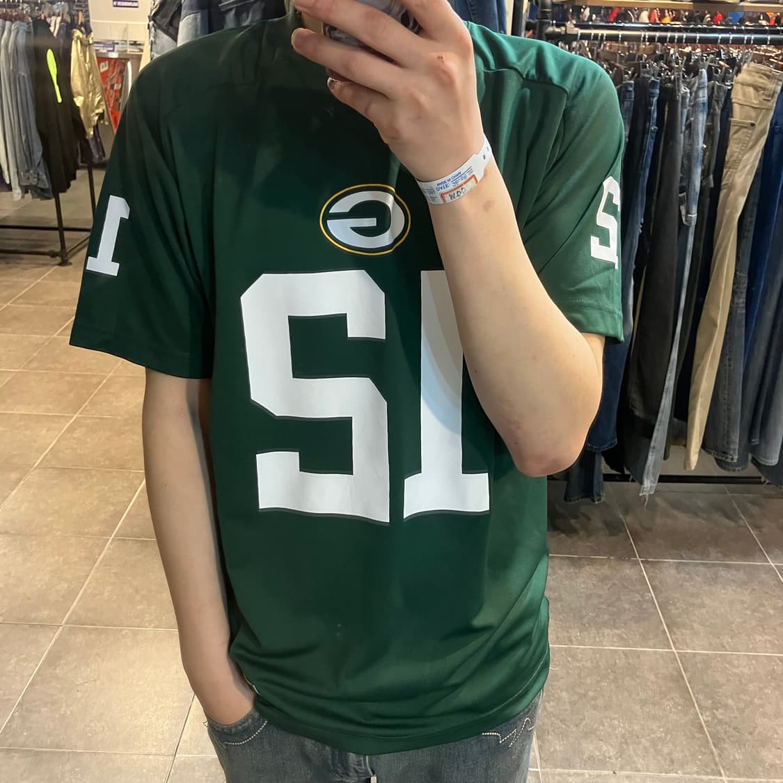 [NO.9]NFL 아론 로저스 유니폼 반팔 그린 상품이미지1