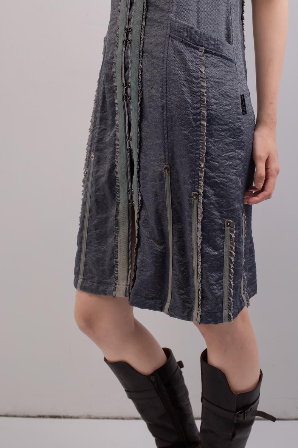 OZZONESTE GLOSSY MILITARY SHIRT DRESS 상품이미지2