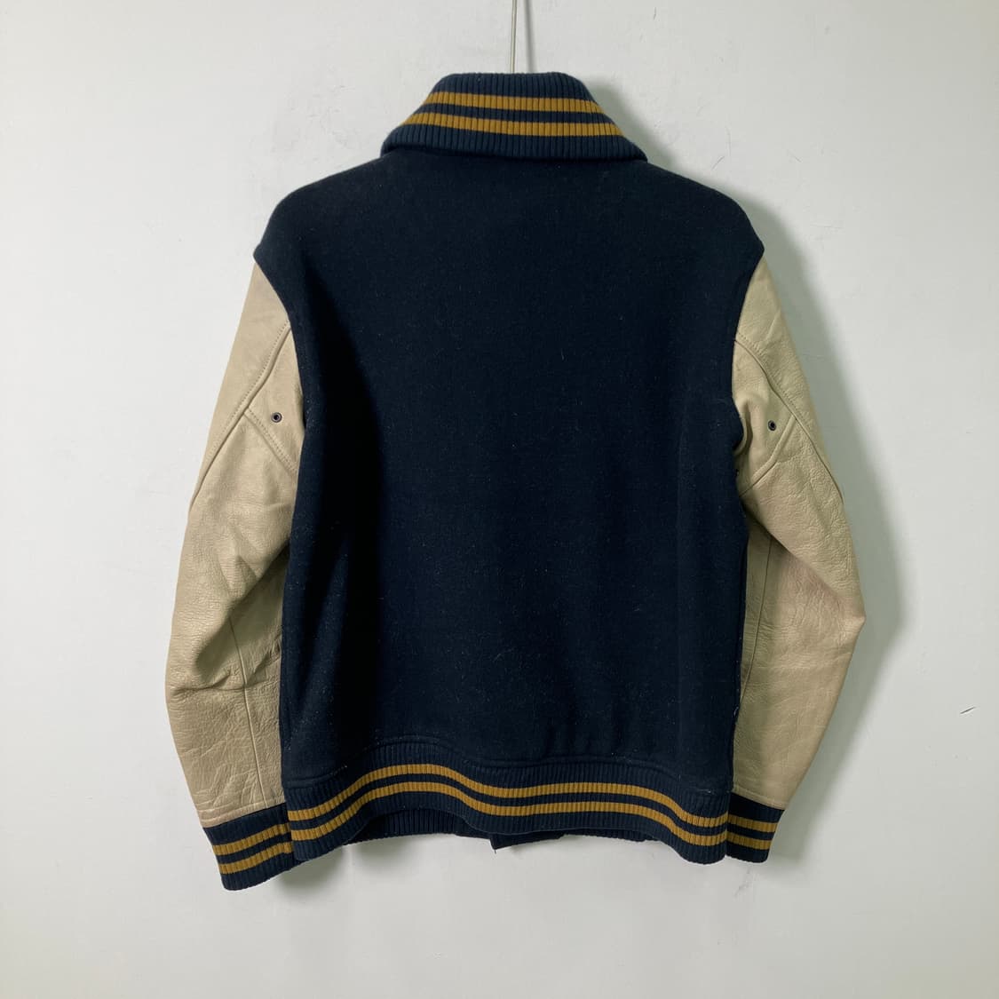 Beams 빔즈 레더패치 바시티 자켓 M 상품이미지2