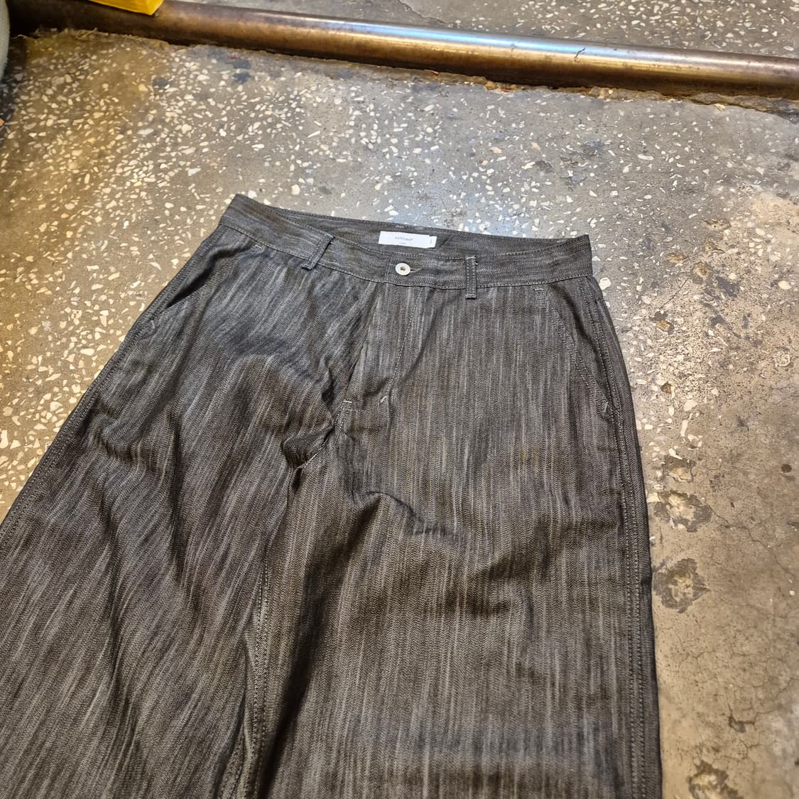 32인치 빗살무늬워싱 와이드데님팬츠  상품이미지5