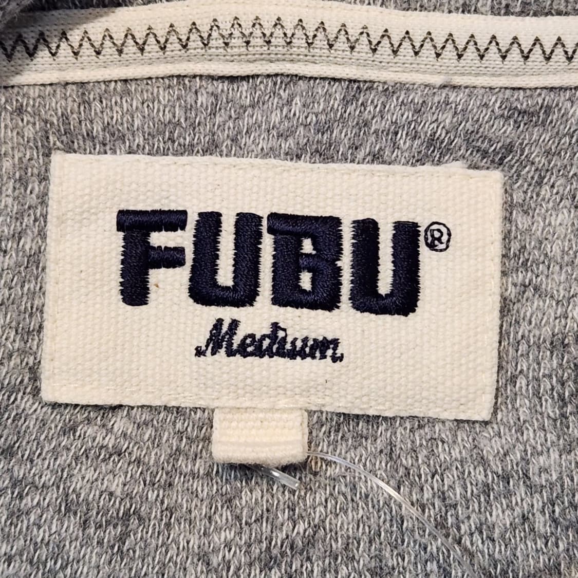 FUBU 로고 패치 그레이 후드집업 M 상품이미지3