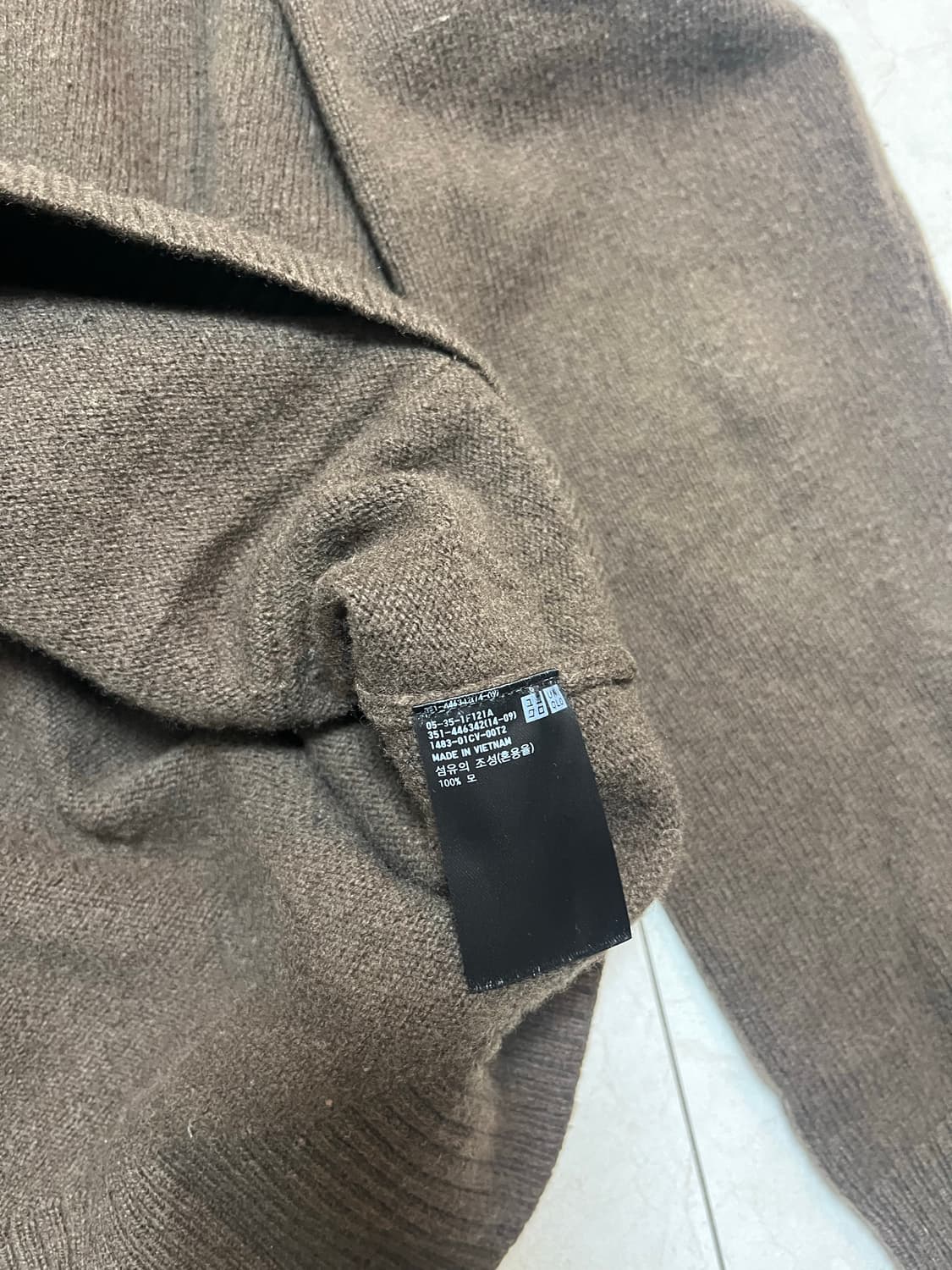 유니클로 x 질 샌더 메리노 울 쓰리 포켓 가디건 L 상품이미지5