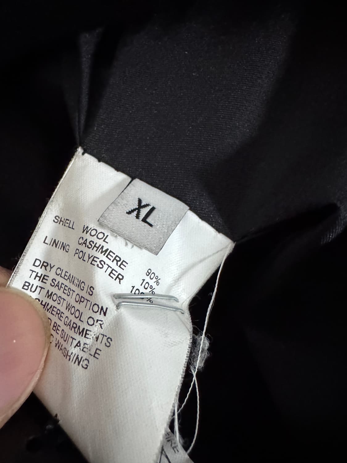 비바스튜디오 캐시미어 혼용 울 블랙 롱 코트 XL 상품이미지3