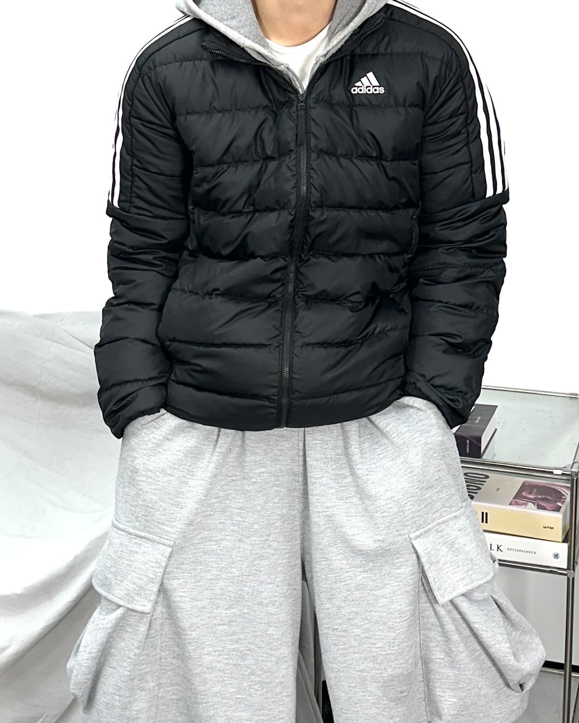 아디다스 3S 에센셜 다운 경량패딩 XL 상품이미지1