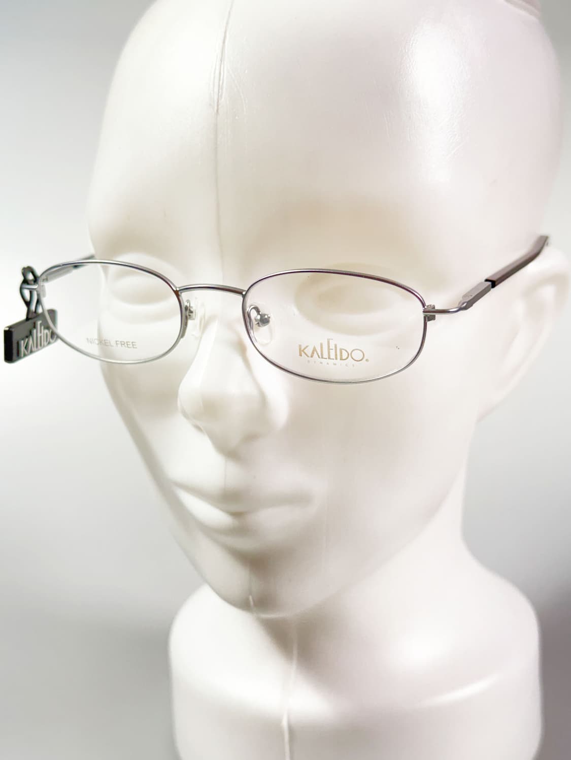 90s KALEIDO 실버 메탈 슬림 오벌 프레임 빈티지 안경 상품이미지8