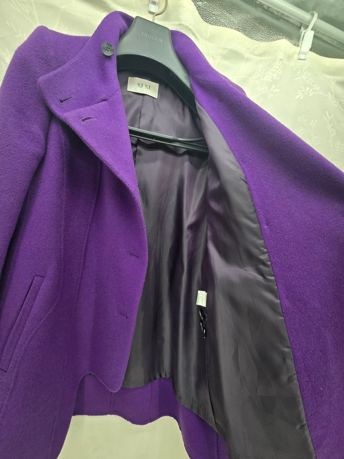 SJ SJ 퍼플 비대칭 코트 55사이즈 상품이미지5