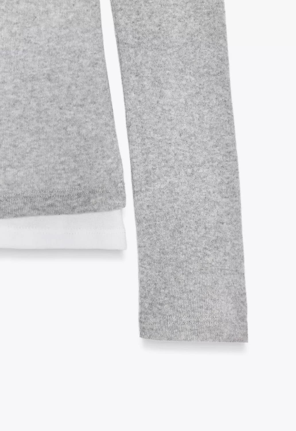 자라 더블 스타일 언발란스 오프숄더 레이어드 티셔츠 상품이미지3